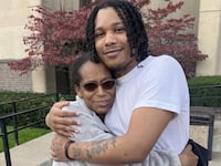 Eljay Crisp-Carr and his mother, April Carr.