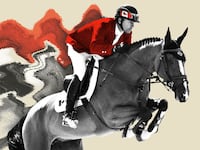 Eric Lamaze on a horse