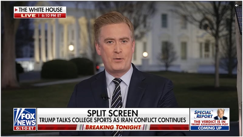 Fox News anchor Peter Doocy presents his package on the "stupid question."