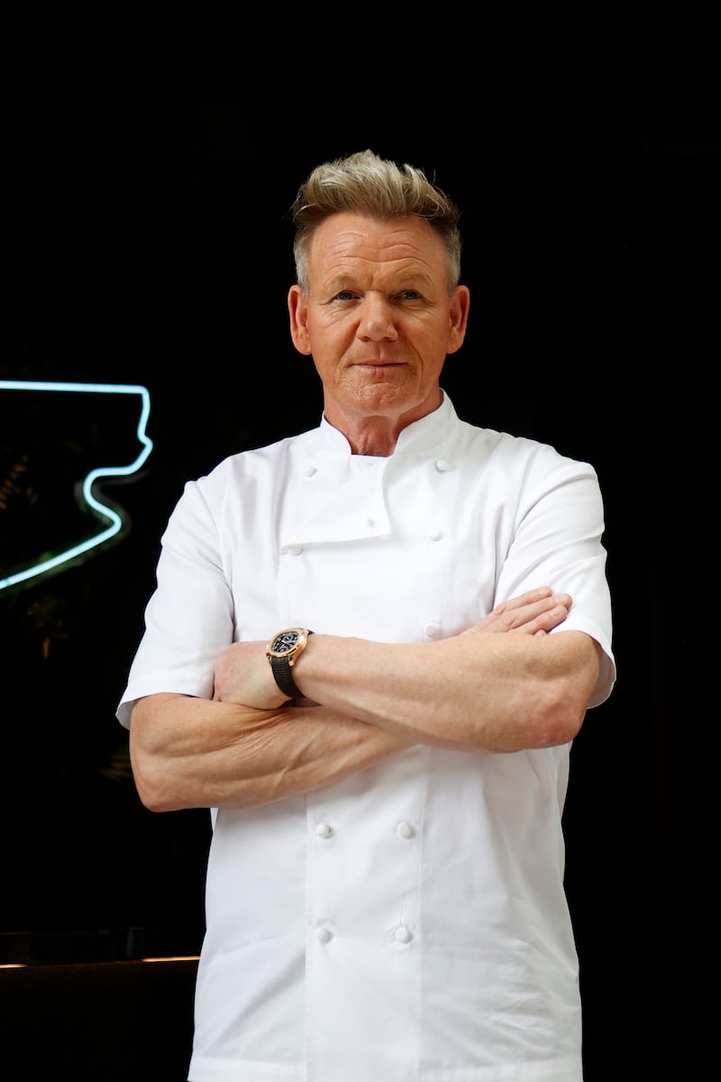 Gordon Ramsay in the paddock area prior to the running of the F! Crypto.com Miami Grand Prix on May 04, 2025 at Miami International Autudrome in Miami Gardens, FL.