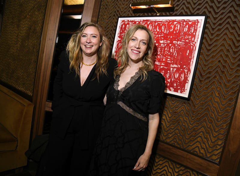 Elizabeth Meriwether and Kim Rosenstock at FX's "Dying For Sex" New York Premiere held at SVA Theatre on April 2, 2025 in New York, New York.