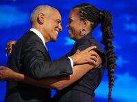 Barack Obama and Michelle Obama.