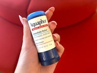 Writer Nealy Simms holding aquaphor