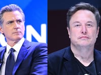 California Gov. Gavin Newsom and Elon Musk