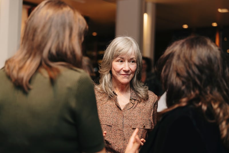 Colleen DeCourcy, soon to be chief marketing officer at Sonos, mingles with guests.