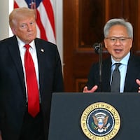 Donald Trump and Jensen Huang