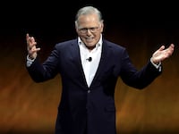image of David Zaslav during CinemaCon in Las Vegas.