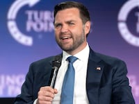 JD Vance speaks during Turning Point Action's Chase the Vote campaign event at Generation Church in Mesa, Arizona, on Sept. 4, 2024.