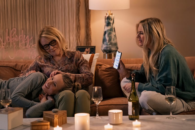 Kristen Bell, Stephanie Faracy, and Justine Lupe from "Nobody Wants This"