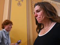 Representative Nancy Mace was teary-eyed after prematurely leaving a closed-door meeting with Epstein victims