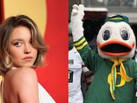 Sydney Sweeney and the Oregon Duck.