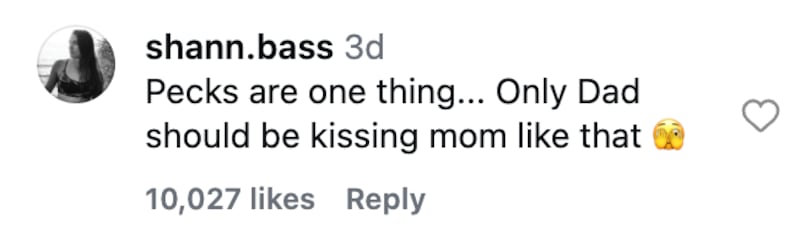 Some commenters thought the kisses shared between the mother and the son were inappropriate.