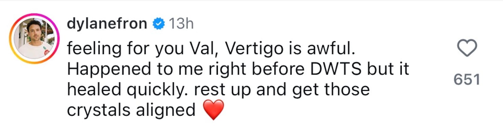 Valentin “Val” Chmerkovskiy comment