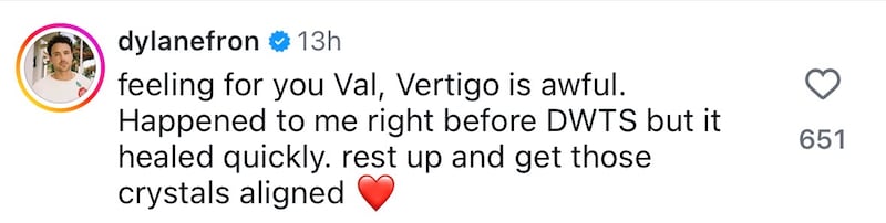 Valentin “Val” Chmerkovskiy comment