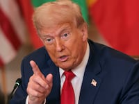 President Donald Trump speaks during a multilateral lunch with African leaders in the State Dining Room of the White House July 9, 2025