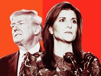 A photo illustration showing Donald Trump and Nikki Haley.