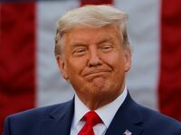 Donald Trump smiles in an address from the Rose Garden at the White House in Washington, D.C., Nov. 13, 2020.