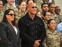 Dwayne “The Rock” Johnson visit soldiers at the Pentagon.