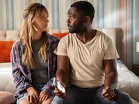 A photo including Kaley Cuoco and David Oyelowo in the film Role Play on Amazon Prime Video