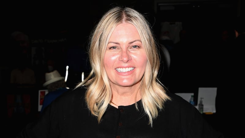 Nicole Eggert attends The Hollywood Show held at Los Angeles Marriott Burbank Airport on April 16, 2022 in Burbank, California.