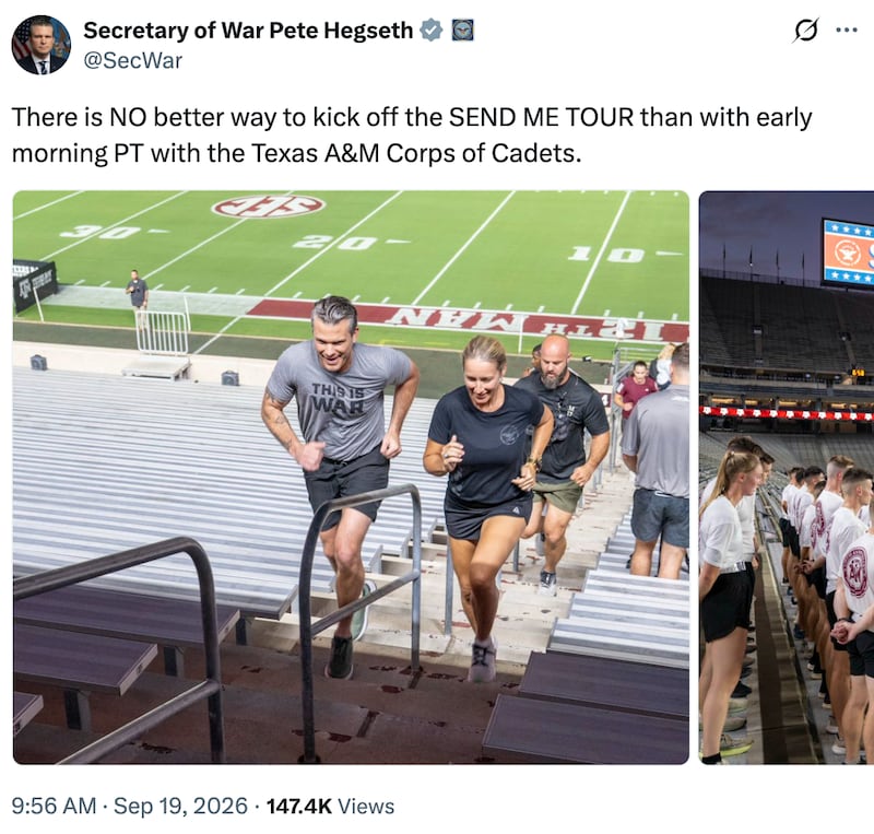 Pete Hegseth on X