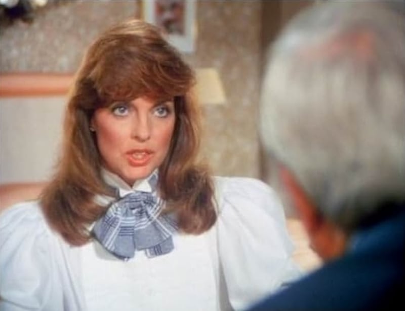 Linda Gray appears as her character, Sue Ellen, on the CBS show, ‘Dallas.’