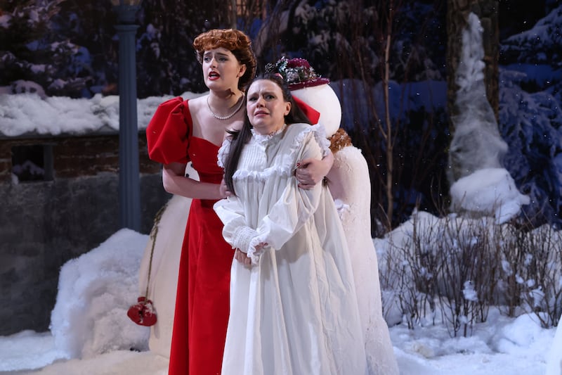 Chloe Troast as Judy and host Kate McKinnon as Tootie during the "Cinema Classics" sketch