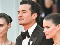 Rooney Mara, Orlando Bloom and Kate Mara at the "Bucking Fastard" premiere at The 83rd Venice International Film Festival on September 03, 2026 in Venice, Italy. (Photo by Michael Buckner/Variety via Getty Images)