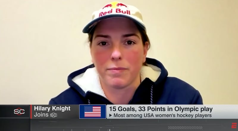 Olympian Hilary Knight talks on ESPN's SportsCenter.
