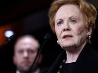 Rep. Kay Granger (R-TX) speaks during a press conference on the 2023 Fiscal Year at the U.S Capitol Building on December 14, 2022 in Washington, DC.
