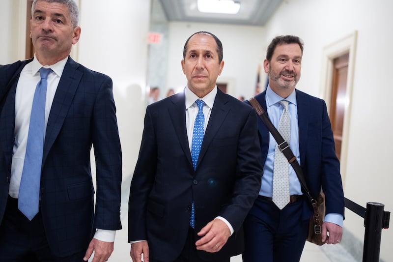 UNITED STATES - MARCH 10: Richard Kahn, an accountant for convicted sex offender Jeffrey Epstein, arrives for a House Oversight Committee deposition about Epstein in the Rayburn Building on Wednesday, March 11, 2026. (Tom Williams/CQ-Roll Call, Inc via Getty Images)