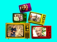 A photo illustration of scenes from ABC's Lost television show.