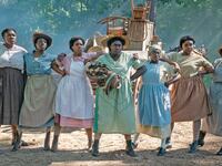 A still of the cast of The Color Purple standing in a line