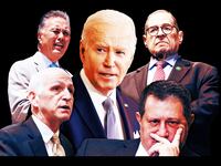 A photo illustration of President Joe Biden, Jerry Nadler, Adam Smith, Mark Takano, and Joe Morelle.