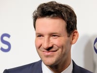 Tony Romo at CBS Upfront.