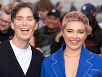 Cillian Murphy and Florence Pugh attend a photo call for “Oppenheimer” in London, July 12, 2023.