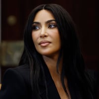 WASHINGTON, DC - APRIL 25: Reality television star and businesswoman Kim Kardashian attends a roundtable discussion on criminal justice reform hosted by Vice President Kamala Harris in the Roosevelt Room at the White House on April 25, 2024 in Washington, DC. The meeting included four of the sixteen people who had been convicted of non-violent drug offenses in the past and received clemency from President Joe Biden earlier this week.